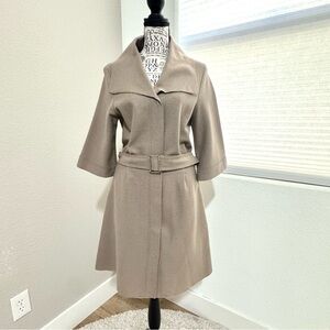 Joseph 26 Italian Fabric 100% Wool Belted Coat – Camel Taupe M